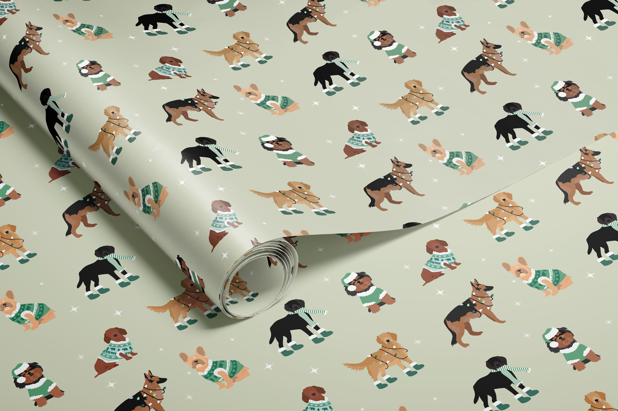 Holiday Dogs Wrapping Paper PRE-ORDER