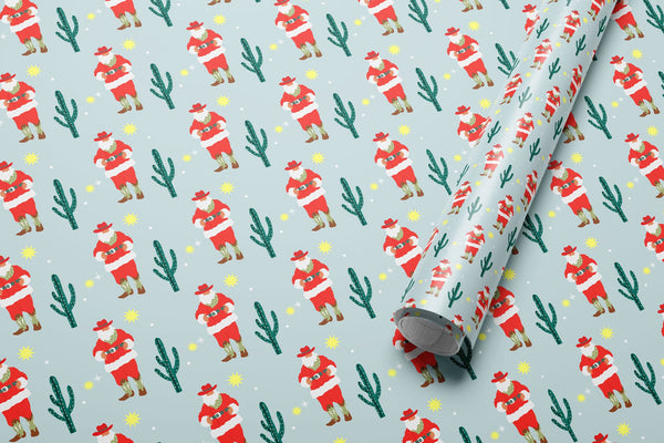 The Western Santa Christmas Wrapping Paper Pre Order