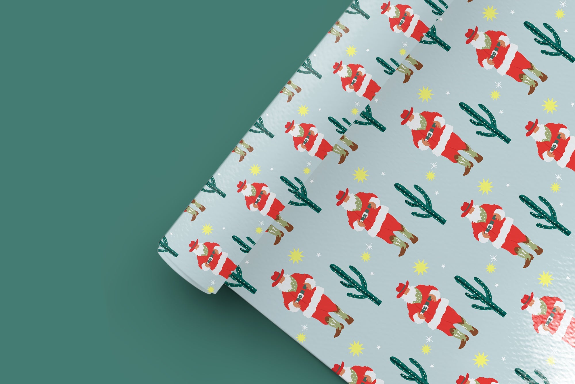 Western Christmas Wrapping Paper Roll 6 or 12 Feet, Gift Wrap Western  Theme